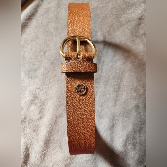 Michael Kors Accessories - Michael Kors Brown Pebbled Leather Belt